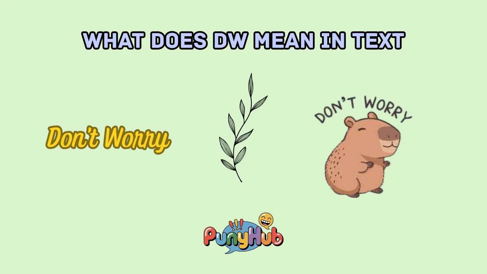 what does dw mean in text